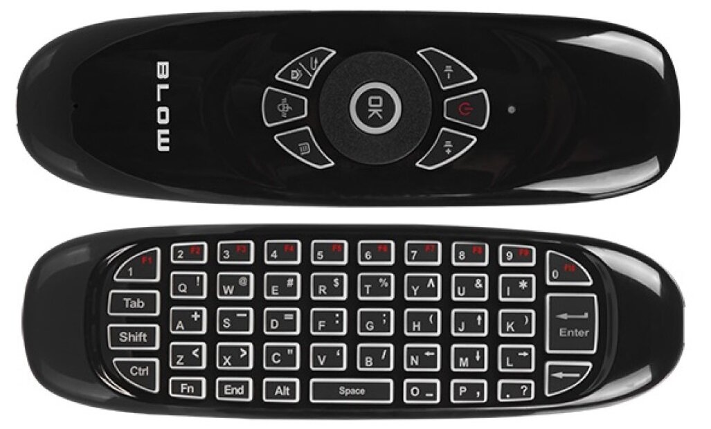 Klawiatura BLOW KS-3 Wygodna obsługa Sterowanie kursorem pilot Przyciski standardowe regulacja głośności obsługa menu wybór kanałów klawisze QWERTY Prosta instalacja