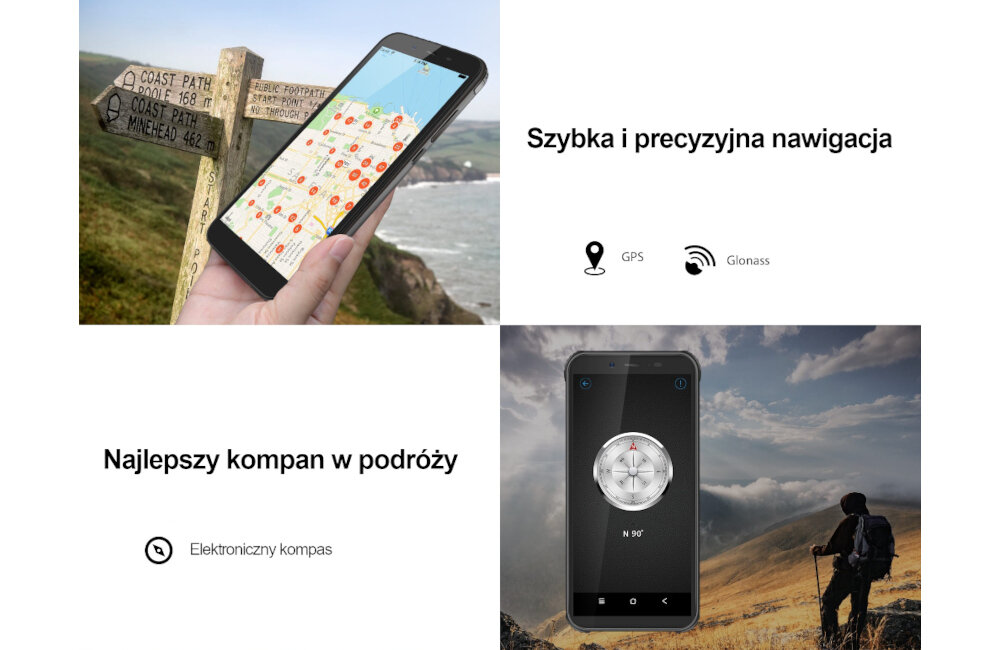 SMARTFON BLACKVIEW BV5500 PLUS podwójny system nawigacji kompas barometr żyroskop