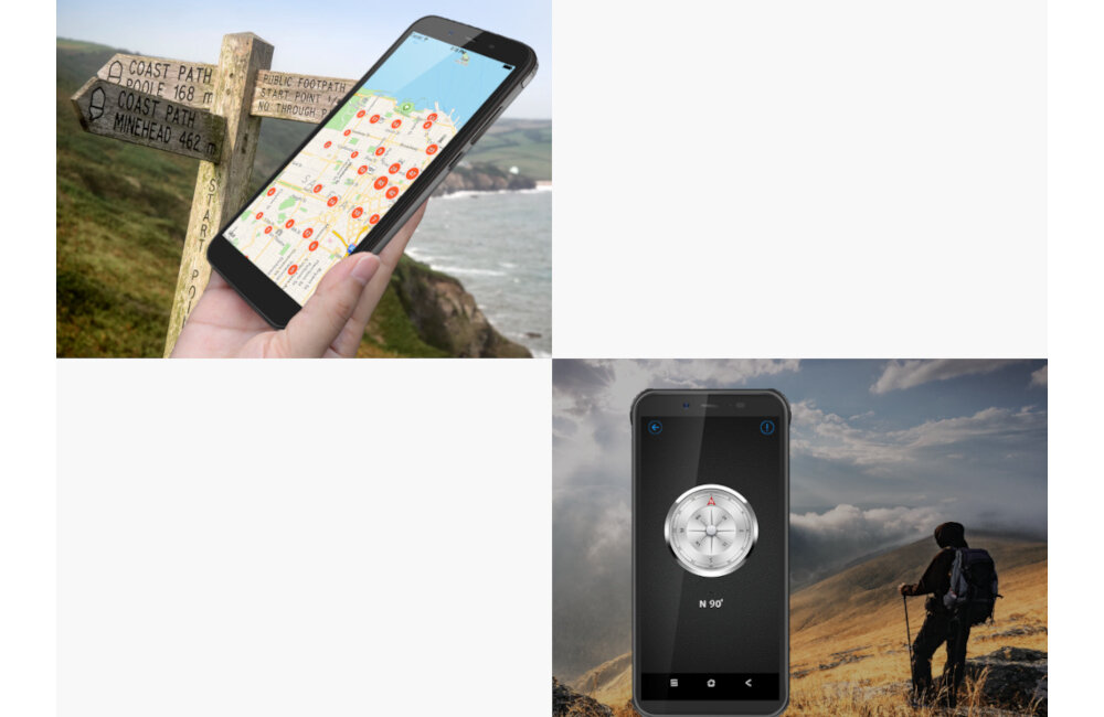 SMARTFON BLACKVIEW BV5500 nawigacja dwa systemy kompas barometr żyroskop