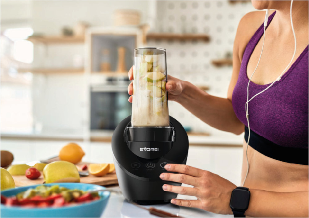 Blender kielichowy EVOREI Torro Magnetic (Sportowy) + 2 bidony w komplecie