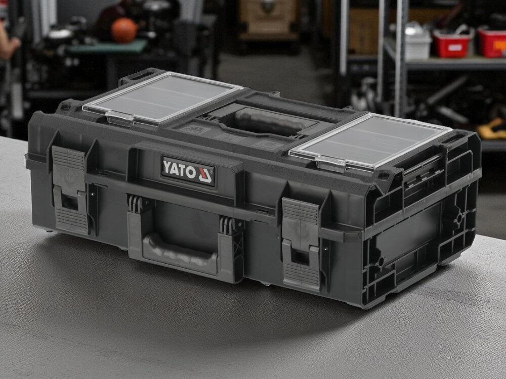 Skrzynia systemowa Yato YT-09169 modułowa pojemna PP wyjmowane pojemniki organizer system S1