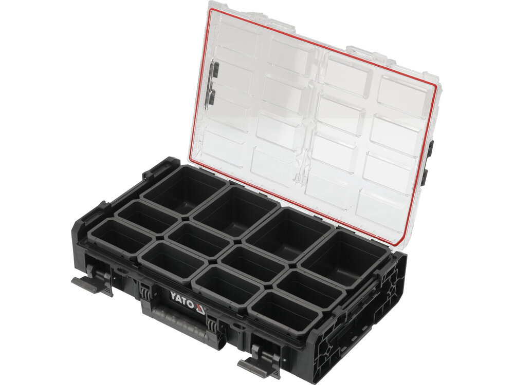Organizer Yato YT-09180 uchwyt transport system S1 łączenie skrzyń wytrzymała konstrukcja