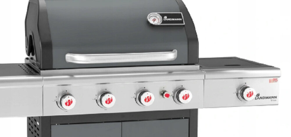 Grill gazowy LANDMANN Triton 3.1 PTS 12964 5 palniki o mocy 3 kW każdy zapalenie bardzo łatwe zapłon elektroniczny palnik boczny