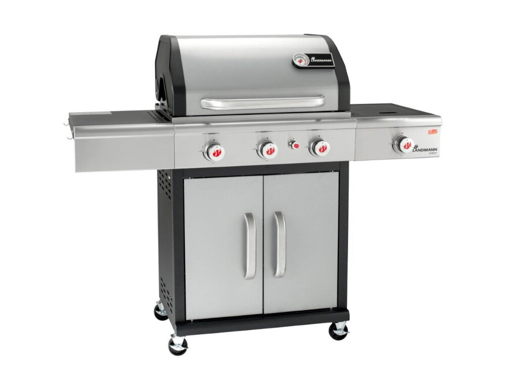 Grill gazowy LANDMANN Triton 3.1 PTS 12945 prosta solidna konstrukcja szereg przemyślanych rozwiązań duża powierzchnia grillowa 65x44 cm