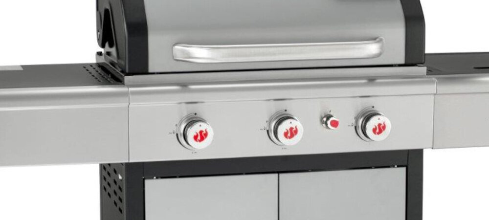 Grill gazowy LANDMANN Triton 3.1 PTS 12945 3 palniki o mocy 3,5 kW każdy zapalenie bardzo łatwe zapłon elektroniczny w każdym przycisku