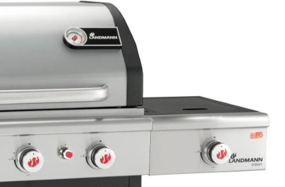 Grill gazowy LANDMANN Triton 3.1 PTS 12945 prosty w obsłudze czyszczeniu palnik boczny do gotowania moc 3,2 kW