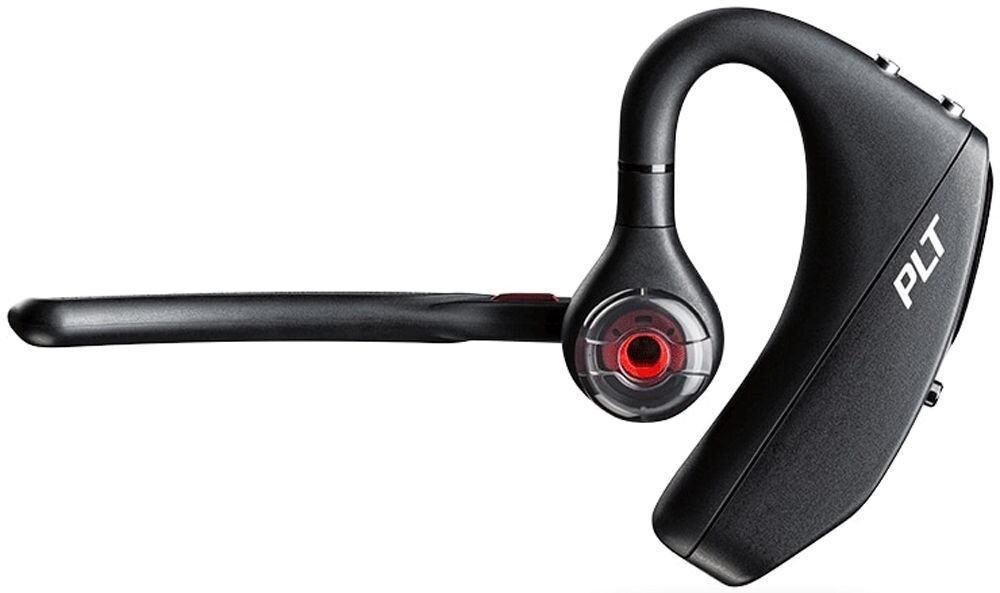 Słuchawka Bluetooth H7 z mikrofonem i pałąkiem na ucho prezentuje kompaktową konstrukcję na jasnym tle produktowym 
