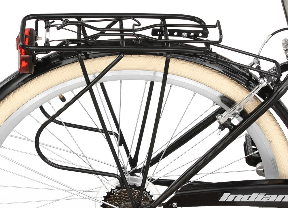Rower Miejski INDIANA IMPALA 7B 28 cali damski czarny - Bagażnik