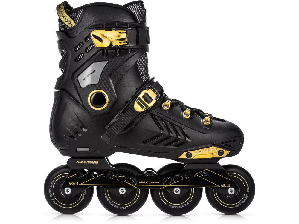 Łyżworolki NILS EXTREME NA20002 rozmiar 40 dla poczatkujacych i sredniozaawansowanych rolkarzy wytrzymala skorupa wygoda wsokiej jakosci kolka i lozyska w rozmiarze 40 dlugosc wkladki 255 mm