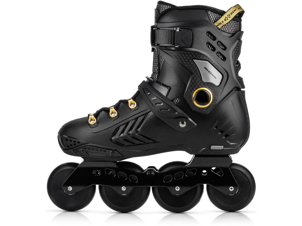 Łyżworolki NILS EXTREME NA20002 rozmiar 40 z polipropylenu wzmocniony wloknem szklanym i nylonem bardzo wytrzymale wewnatrz material Mesh EVA pianka o duzej gestosci bardzo wygodne dopasowuja sie do stopy