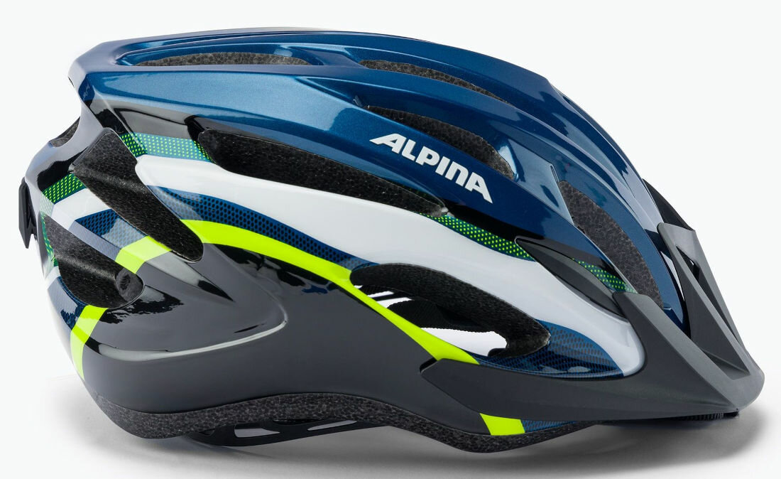 Kask rowerowy ALPINA Mtb17 Granatowy  MTB (rozmiar L/XL) lekki i odporny na uderzenia 23 otwory wentylacyjne Technologia in-mold
