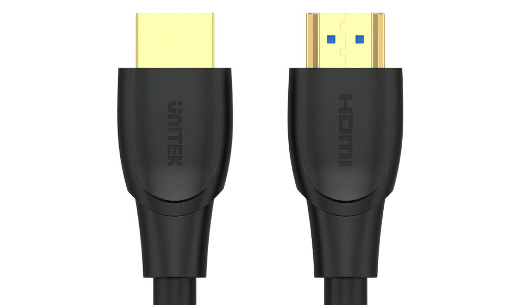 Kabel HDMI - HDMI UNITEK 5 m - Bezpieczny i ekologiczny, złącza kabla hmdi ustawionego na sztorc