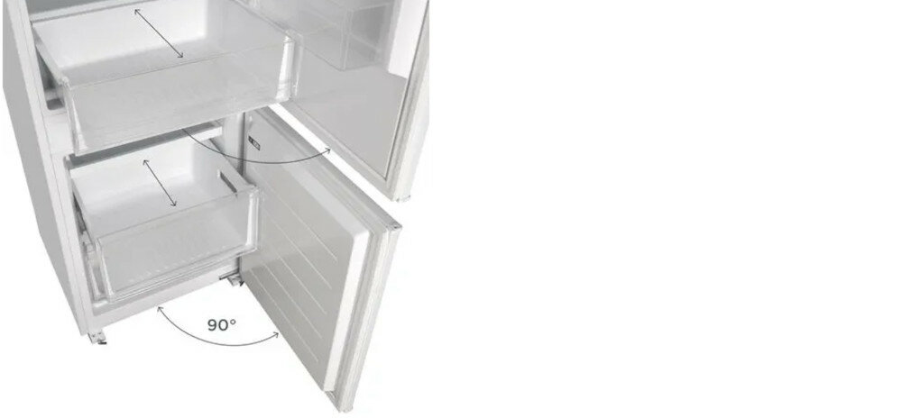 Lodówka CONCEPT LKV4460 idealne dopasowanie kąt otwierania
