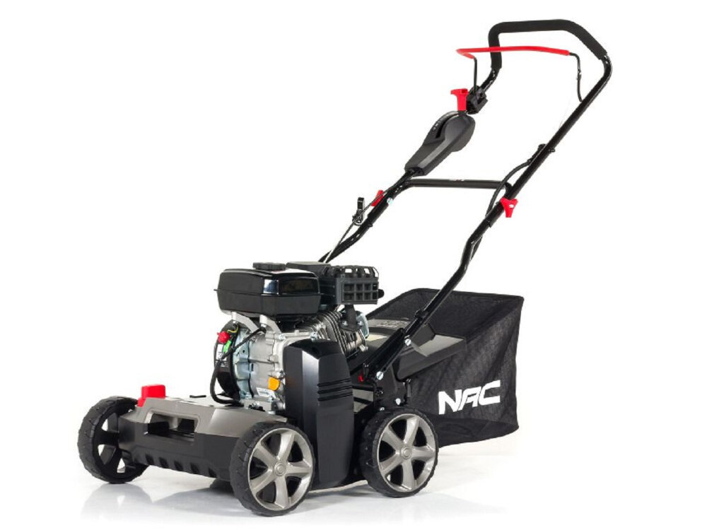 Wertykulator spalinowy NAC LRP40-196L-TX w zestawie instrukcja obsługi w polskiej wersji językowej karta gwarancyjna wałek do aeracji wałek do wertykulacji