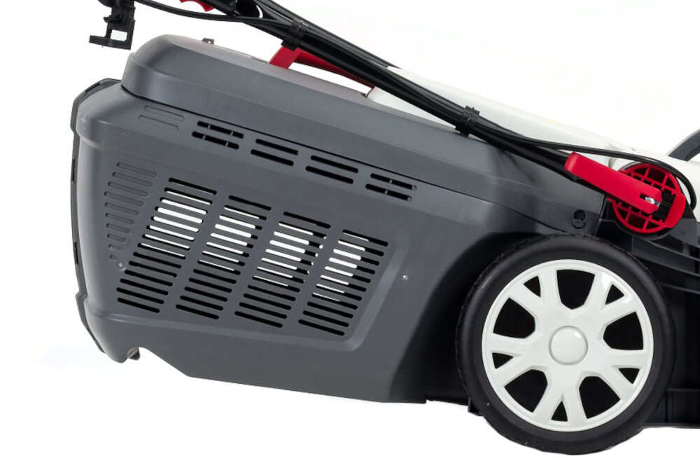 Kosiarka elektryczna NAC LE18-42-PB-KC 1800W kosz plastikowy pojemność 50 l uchwyt na koszu wskaźnik napełnienia
