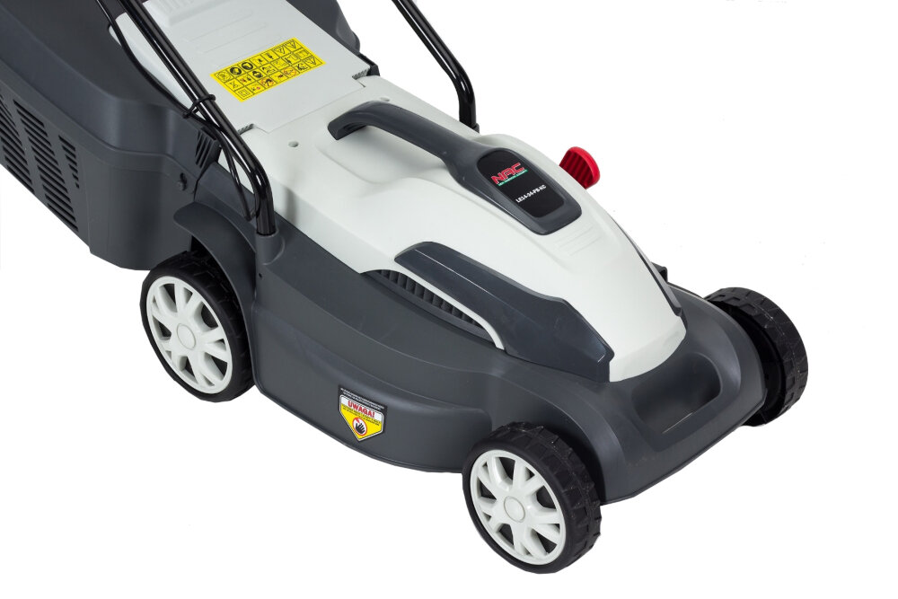 Kosiarka elektryczna NAC LE14-34-PB-KC 1400W noże z wysokiej jakości materiałów wyprofilowanie noży
kształtowanie krawędzi mechanizm natychmiastowego zatrzymania noża tnącego