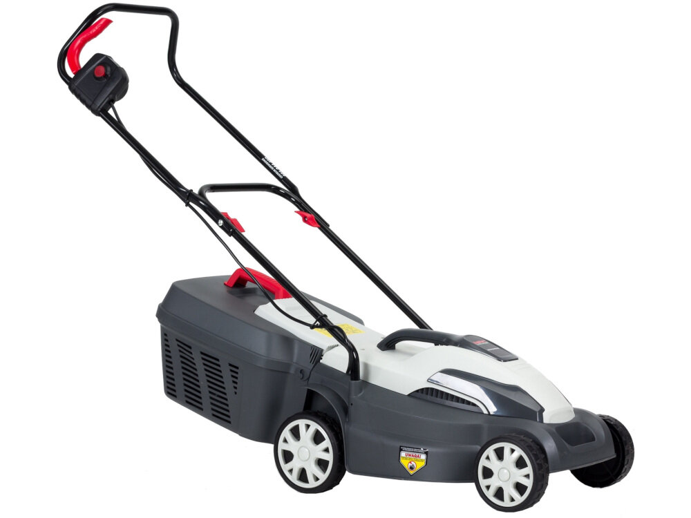 Kosiarka elektryczna NAC LE14-34-PB-KC 1400W obudowa z bardzo wysokiej jakości tworzywa sztucznego waga 7 kg zwrotna dwa uchwyty