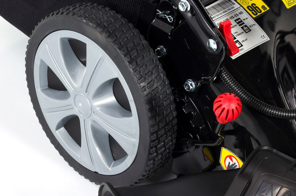 Kosiarka spalinowa NAC LS46-146-HS-ES z napędem preferowanej wysokości trawy 25-75 cm centralnej regulacja mechanizm sprężynowy 7-stopniowej skali