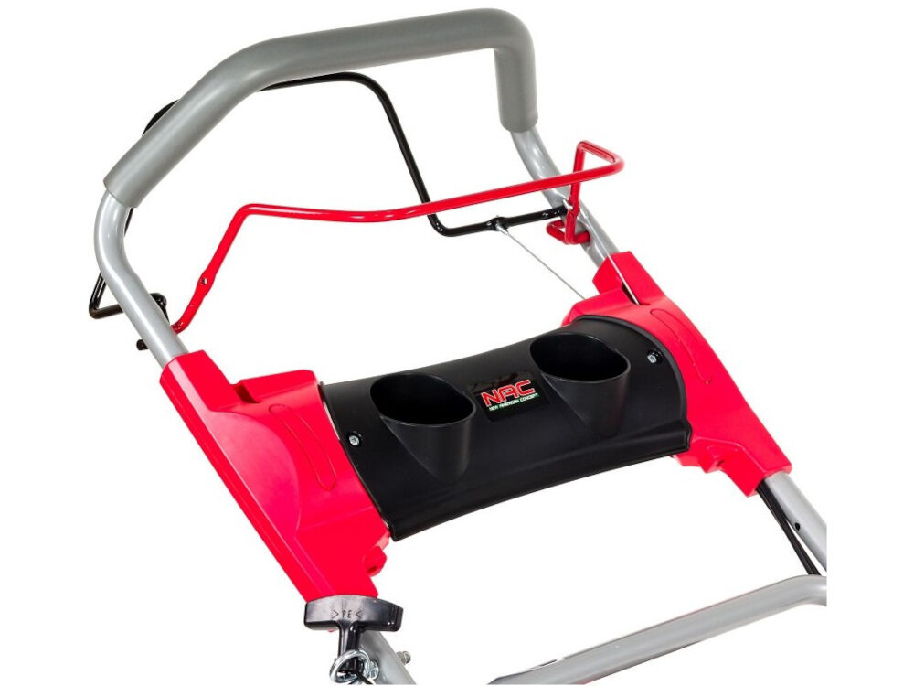 Kosiarka spalinowa NAC LS55-175-HSD-LI z napędem komfortowa rączka ergonomiczna forma miękkie wykończenie uchwytu miejsce na napój drobiazgi