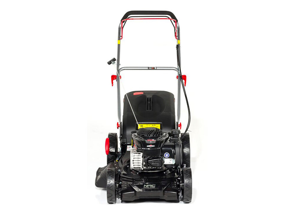 Kosiarka spalinowa NAC LS46-500E-HSS-JR Briggs & Stratton 500 E z napędem 4 warianty wyrzutu trawy wyrzut tylny wyrzut boczny wyrzut tylny od kosza funkcja mulczowania dba o ekologię