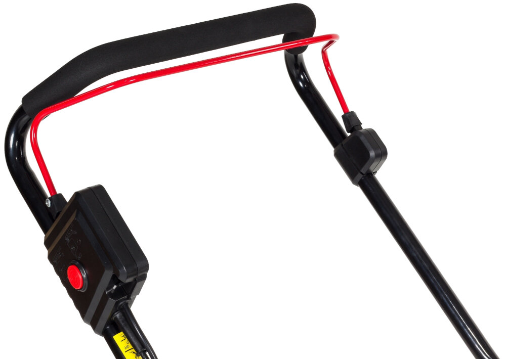 Kosiarka elektryczna NAC LE18-46-SIR-JR 1800W komfortowa rączka ergonomiczna forma miękkie wykończenie wyprofilowane rączki prostote uruchomienia dźwignia gazu przycisk START