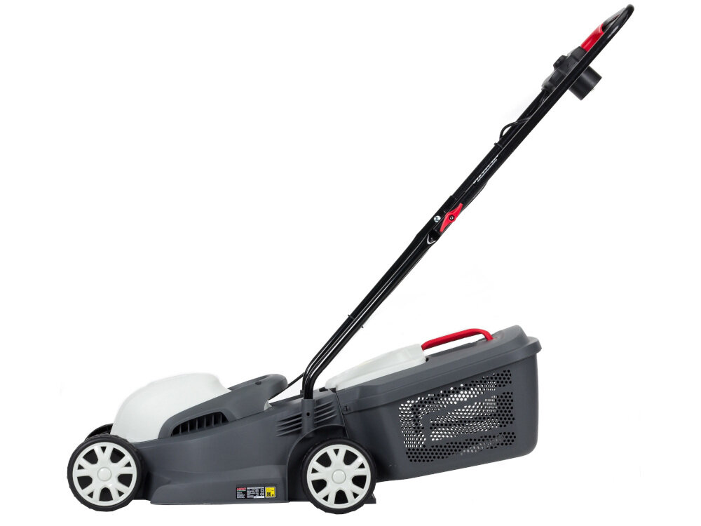 Kosiarka elektryczna NAC LE12-32-PB-KC 1200W obudowa z bardzo wysokiej jakości tworzywa sztucznego waga 7 kg zwrotna dwa uchwyty