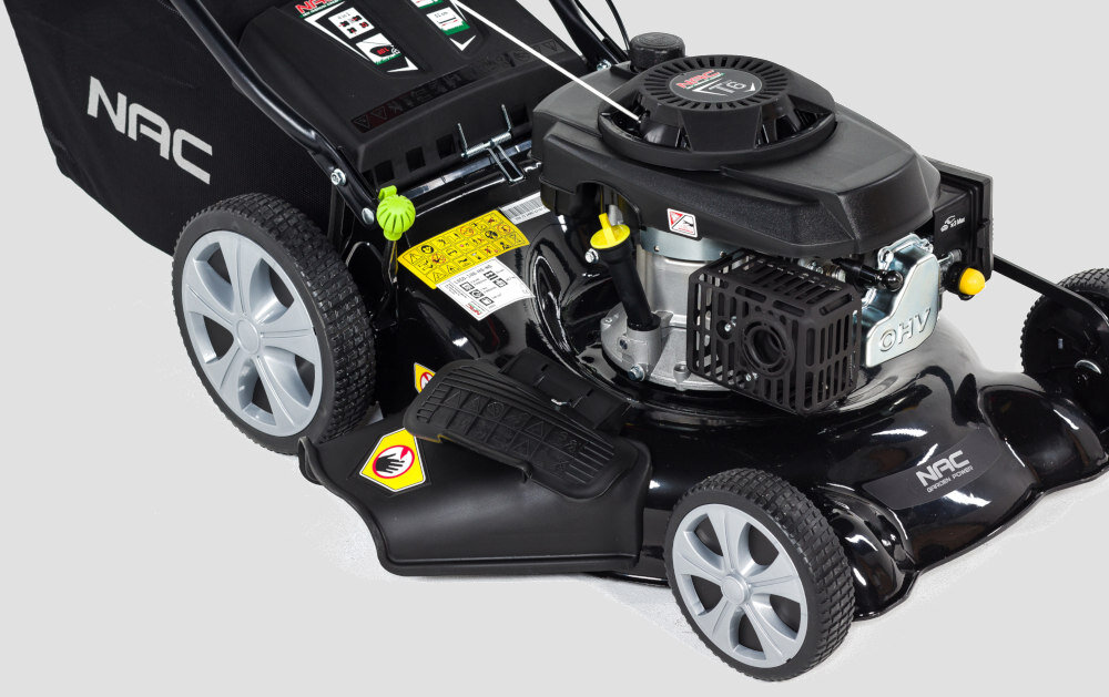 Kosiarka spalinowa NAC LS50-146-HS-NG z napędem silnik 4-suwowy NAC długa bezawaryjna praca pojemność 146 cm3 w technologii OHV moc 2,6 KM maksymalny moment obrotowy 7 Nm
