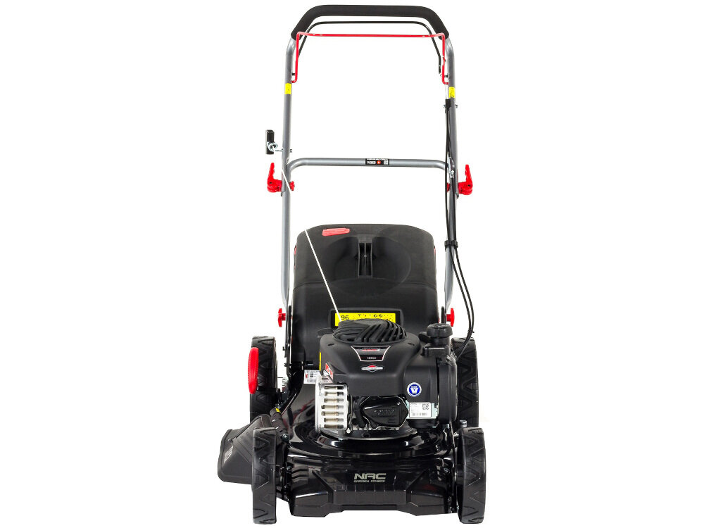 Kosiarka spalinowa NAC LS46-450E-HSS-JR Briggs & Stratton 450E z napędem z silnikiem Briggs&Stratton 300 Series efektywne działanie intuicyjnej obsłudze szybki rozruch bezawaryjność napęd ułatwi prowadzenie niski poziom hałasu 95 dB