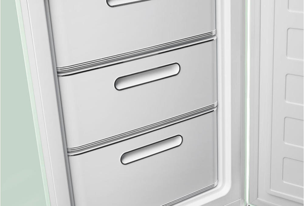 SMEG FAB32RPG5 lodówka statyczna zamrażarka druciana półka multiflow funkcja równomierne chłodzenie wnętrze zimne powietrze
