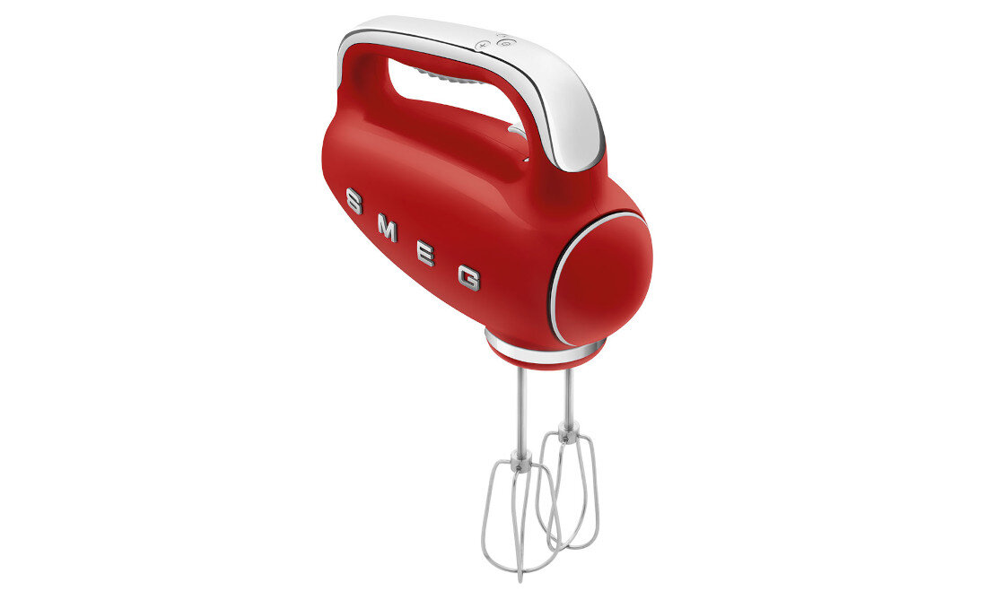 Mikser SMEG HMF01RDEU Czerwony Wygląd, który przyciąga uwagę Stylowe, inspirowane retro wzornictwo ozdoba elegancki