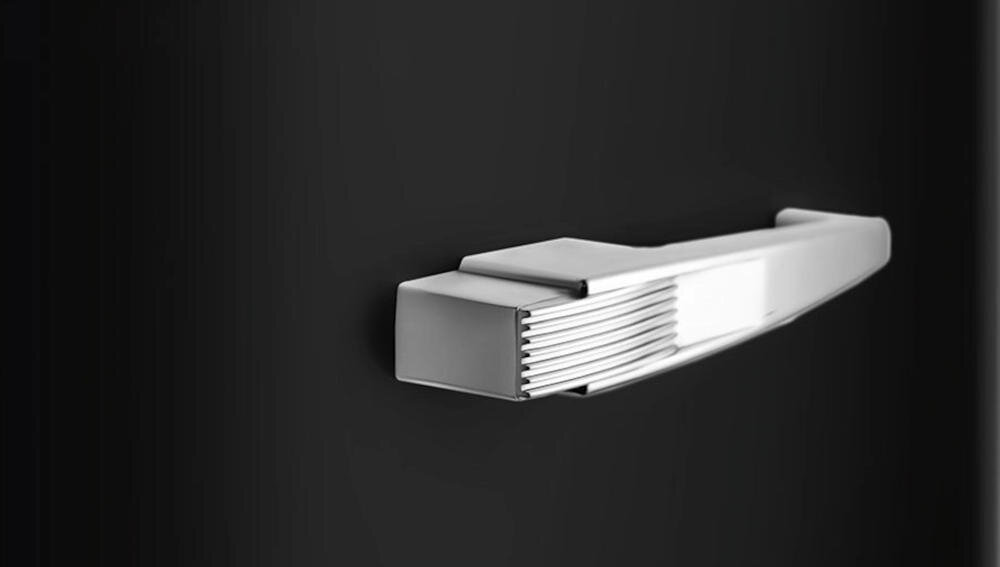 SMEG zaokrąglony kształt wypukły front chromowane wykończenie oryginalny uchwyt przestrzeń