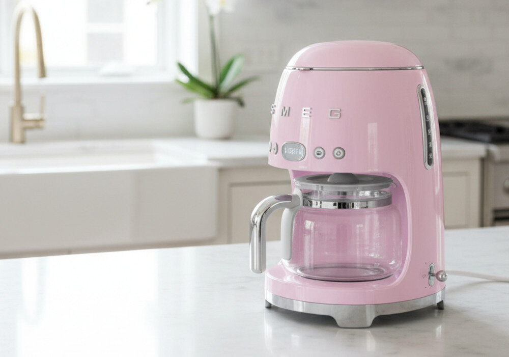 Ekspres SMEG DCF02PKEU wygląd design prezentacja wizualizacja Codzienna kawa bez wysiłku