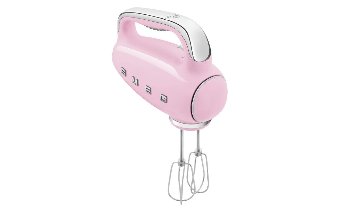 Mikser SMEG HMF01PKEU Różowy Wygląd, który przyciąga uwagę Stylowe, inspirowane retro wzornictwo ozdoba elegancki