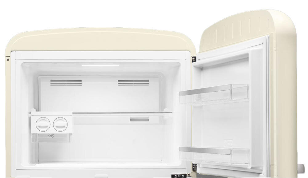 SMEG FAB50RCR5 lodówka statyczna zamrażarka druciana półka multiflow funkcja równomierne chłodzenie wnętrze zimne powietrze