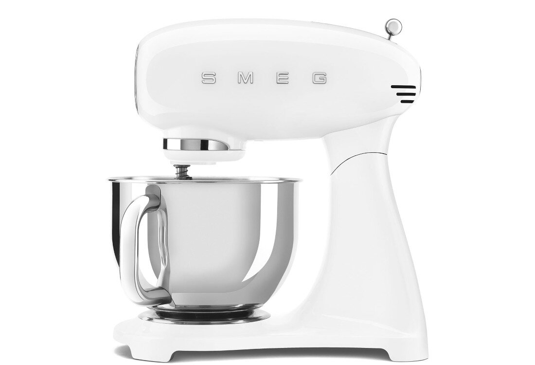 Robot kuchenny planetarny SMEG 50's Style SMF03WHEU 800W design tło prezentacja wizualizacja Wszechstronność i styl w kuchni