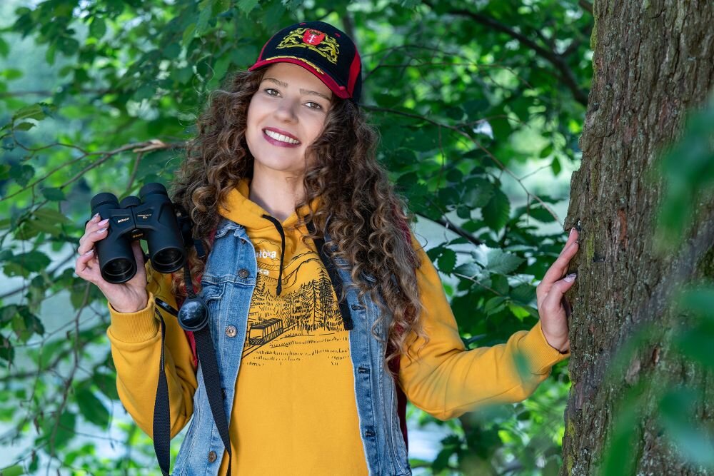 Lornetka NIKON Prostaff 3s 8x42    optyka waga konstrukcja ogniskowa zoom przybliżenie dioptria muszle oczne obiektywy soczewki pryzmat powłoka gwint okulary obserwacja przyroda sport powiększenie 