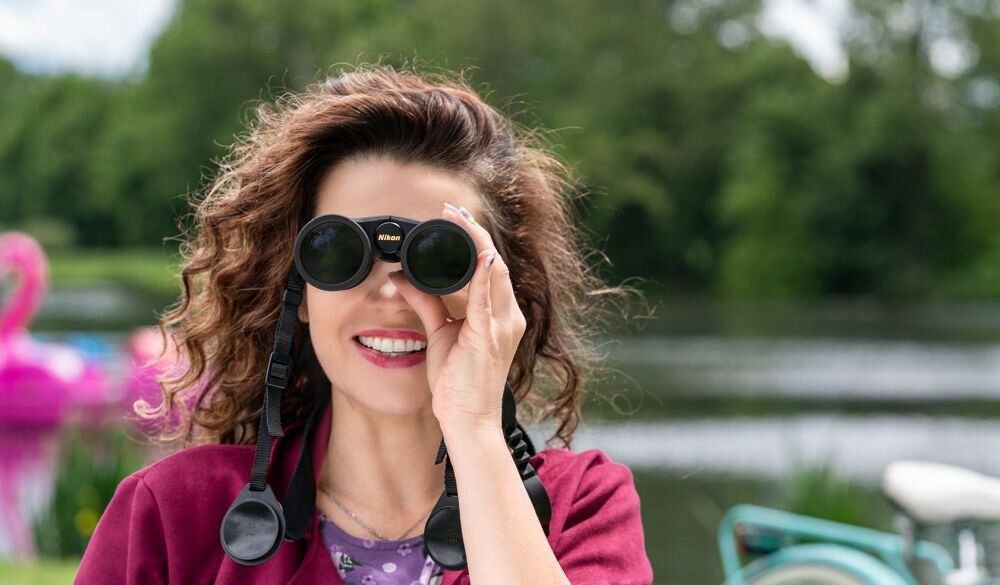 Lornetka NIKON Prostaff 3s 8x42    optyka waga konstrukcja ogniskowa zoom przybliżenie dioptria muszle oczne obiektywy soczewki pryzmat powłoka gwint okulary obserwacja przyroda sport powiększenie 