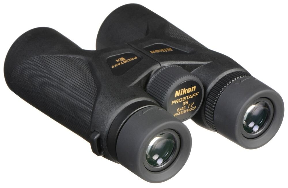 Lornetka NIKON Prostaff 3s 8x42    optyka waga konstrukcja ogniskowa zoom przybliżenie dioptria muszle oczne obiektywy soczewki pryzmat powłoka gwint okulary obserwacja przyroda sport powiększenie 