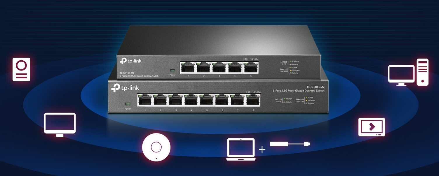 Switch TP-LINK TL-SG108-M2 - wielogigabitowa przepustowość