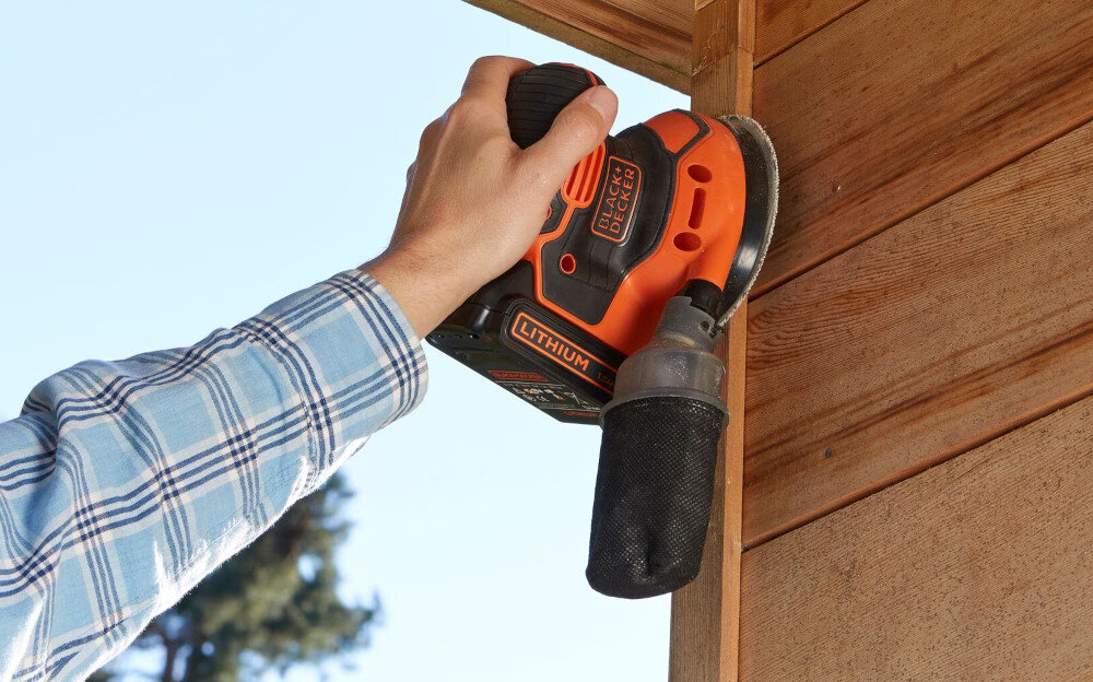 Szlifierka mimośrodowa BLACK&DECKER BDCROS18-QW worek pyłowy