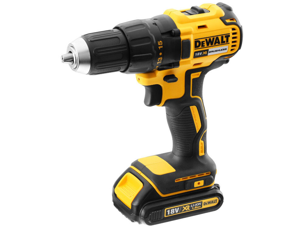 Wiertarko-wkrętarka DEWALT DCD777D2K-QW solidny uchwyt kompaktowa konstrukcja do użytkowania w warunkach domowych w profesjonalnych warsztatach ergonomiczna rękojeść pokryta antypoślizgowym tworzywem