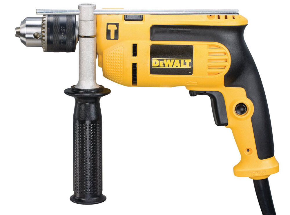 Wiertarka udarowa DEWALT DWD024K-QS elektronarzędzie o uniwersalnym zastosowaniu do pracy w drewnie tworzywach sztucznych metalu betonie ceramice solidne niezawodne lekki 1,8 kg kompaktowa konstrukcja