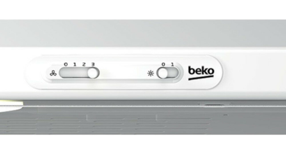 Okap BEKO CFB5310X poziomy pracy obsługa sterowanie suwakowe