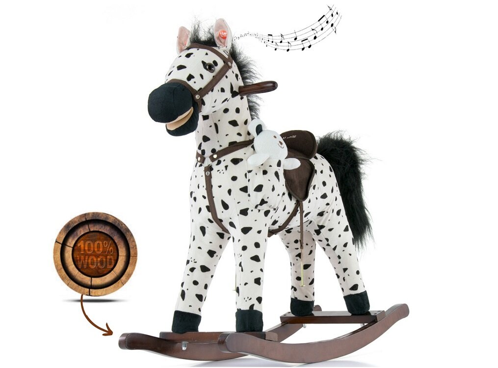 Koń na biegunach MILLY MALLY Mustang zabawa dzieci wyprawy konne realistyczny wygląd ruchomy ogon pysk konika Uprząż