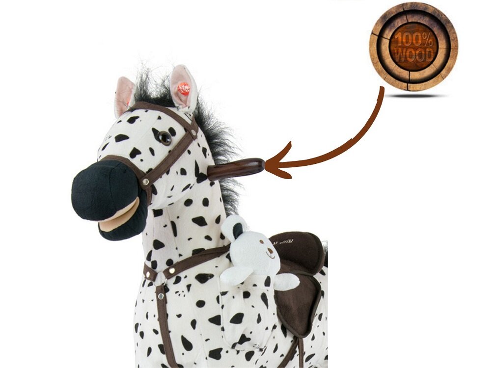 Koń na biegunach MILLY MALLY Mustang zabawa dzieci wyprawy konne realistyczny wygląd ruchomy ogon pysk konika Uprząż