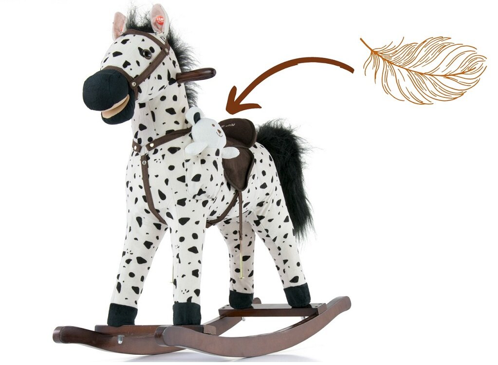 Koń na biegunach MILLY MALLY Mustang zabawa dzieci wyprawy konne realistyczny wygląd ruchomy ogon pysk konika Uprząż