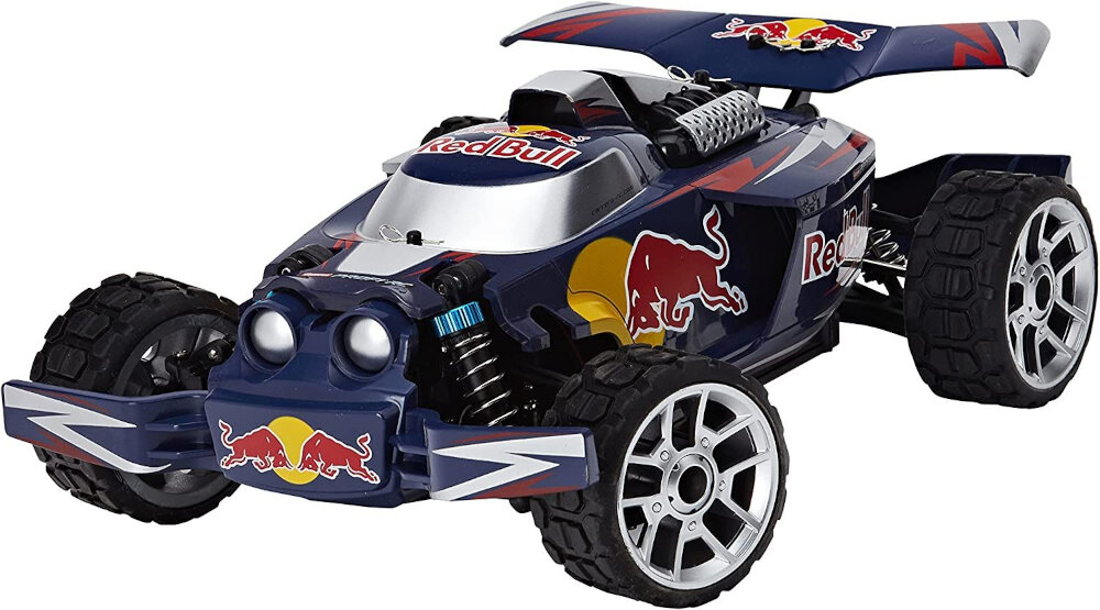 Samochód zdalnie sterowany CARRERA Red Bull NX2 GCC1084 granice możliwości prędkość ciśnieniowe amortyzatory hydrauliczne napęd cztery koła
