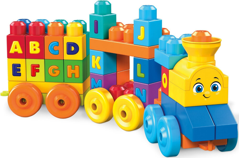Klocki plastikowe FISHER PRICE Mega Bloks Muzyczny pociąg ABC - uniwersalność