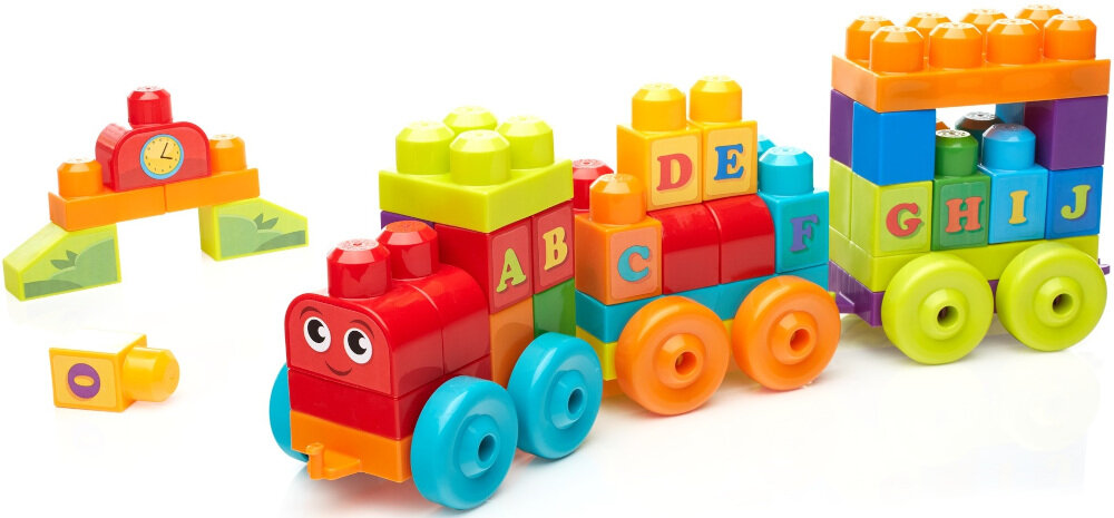 Klocki plastikowe FISHER PRICE Mega Bloks Muzyczny pociąg ABC - dźwięki