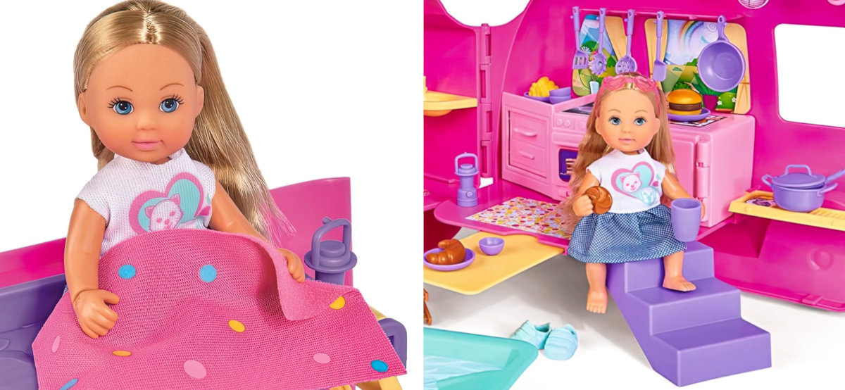 Lalka SIMBA Evi Love Wakacje w kamperze Y2680 tworzywo sztuczne korpus wyprawa wakacje